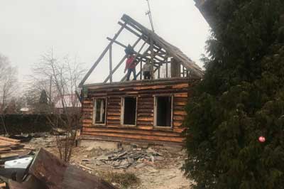 Демонтаж дома в Советском