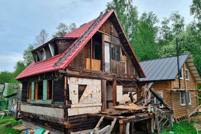 Демонтаж дачного дома в Выборгском районе